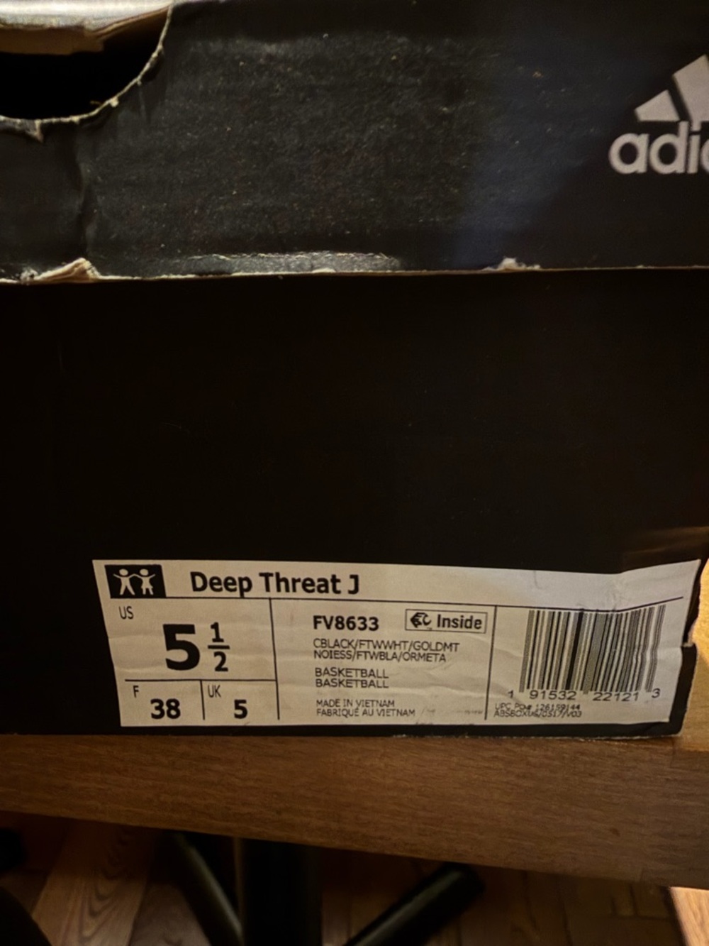 adidas Black and Gold Athletic Sneakers